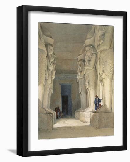 Excavated temple of Gyrshe, Nubia, 19th century-David Roberts-Framed Giclee Print