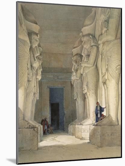 Excavated temple of Gyrshe, Nubia, 19th century-David Roberts-Mounted Giclee Print