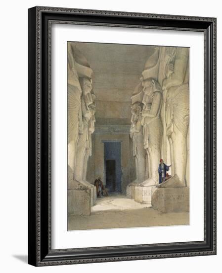 Excavated temple of Gyrshe, Nubia, 19th century-David Roberts-Framed Giclee Print