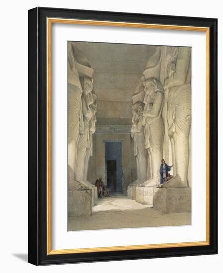 Excavated temple of Gyrshe, Nubia, 19th century-David Roberts-Framed Giclee Print