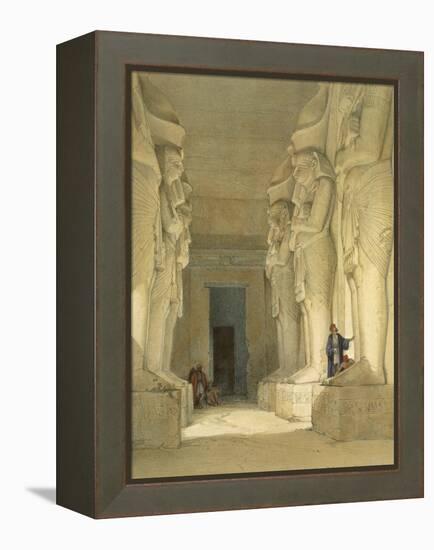 Excavated Temple of Gysha, Nubia, from Egypt and Nubia, Vol.1-David Roberts-Framed Premier Image Canvas