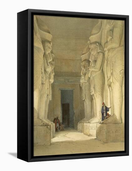 Excavated Temple of Gysha, Nubia, from Egypt and Nubia, Vol.1-David Roberts-Framed Premier Image Canvas