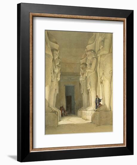 Excavated Temple of Gysha, Nubia, from Egypt and Nubia, Vol.1-David Roberts-Framed Giclee Print