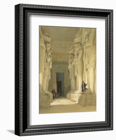 Excavated Temple of Gysha, Nubia, from Egypt and Nubia, Vol.1-David Roberts-Framed Giclee Print