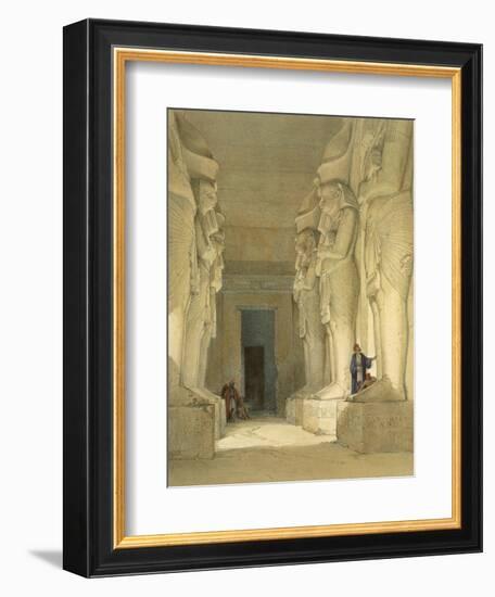 Excavated Temple of Gysha, Nubia, from Egypt and Nubia, Vol.1-David Roberts-Framed Giclee Print