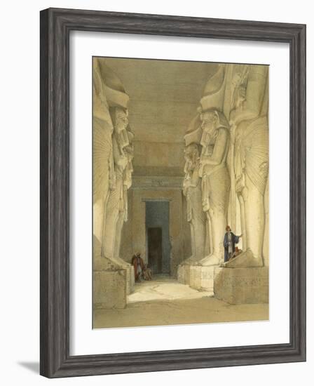 Excavated Temple of Gysha, Nubia, from Egypt and Nubia, Vol.1-David Roberts-Framed Giclee Print