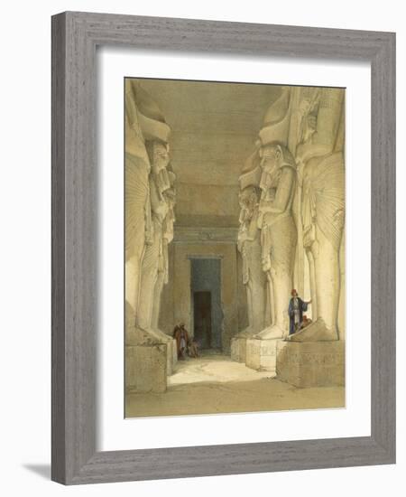 Excavated Temple of Gysha, Nubia, from Egypt and Nubia, Vol.1-David Roberts-Framed Giclee Print