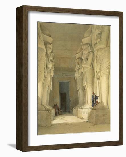 Excavated Temple of Gysha, Nubia, from Egypt and Nubia, Vol.1-David Roberts-Framed Giclee Print