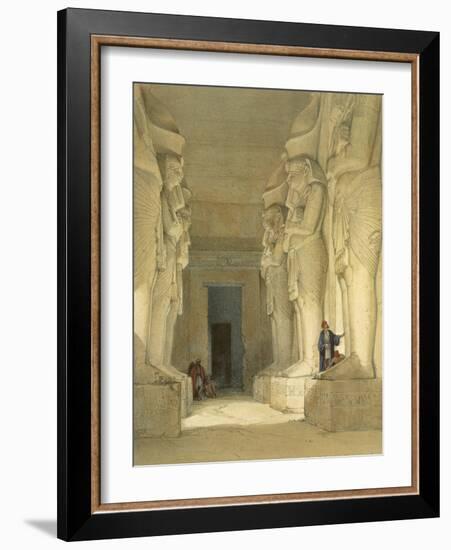 Excavated Temple of Gysha, Nubia, from Egypt and Nubia, Vol.1-David Roberts-Framed Giclee Print