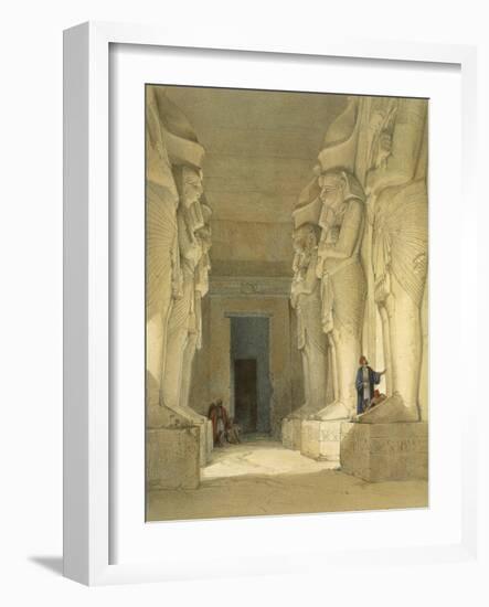 Excavated Temple of Gysha, Nubia, from Egypt and Nubia, Vol.1-David Roberts-Framed Giclee Print