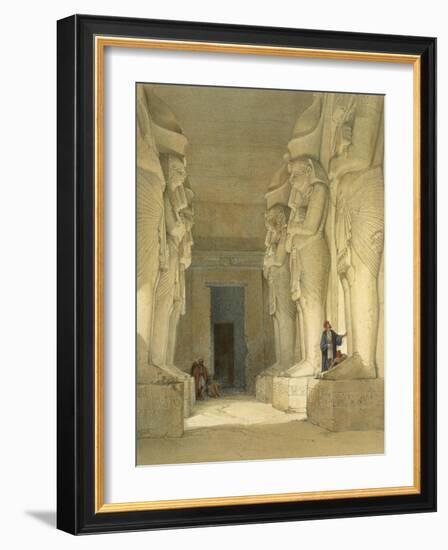 Excavated Temple of Gysha, Nubia, from Egypt and Nubia, Vol.1-David Roberts-Framed Giclee Print