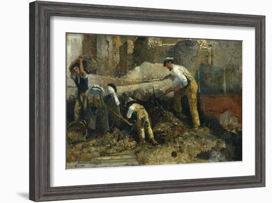 Excavations at Herculaneum-Filippo Palizzi-Framed Giclee Print