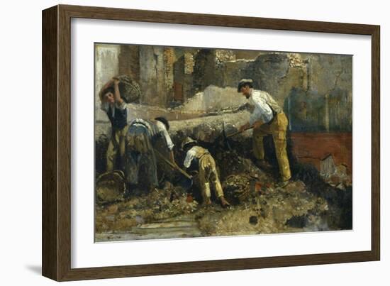 Excavations at Herculaneum-Filippo Palizzi-Framed Giclee Print