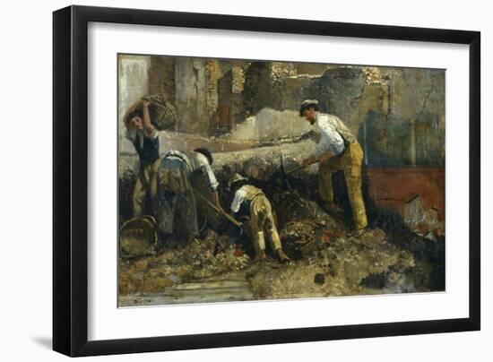 Excavations at Herculaneum-Filippo Palizzi-Framed Giclee Print