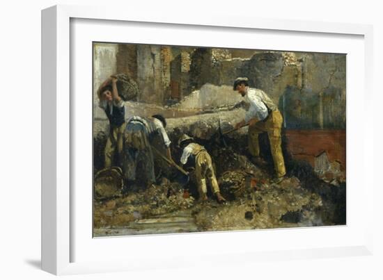 Excavations at Herculaneum-Filippo Palizzi-Framed Giclee Print