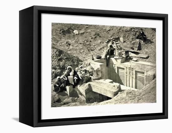 Excavations at Saqqarah Ruins-null-Framed Premier Image Canvas