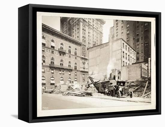 Excavations at the Building Site for the Aeolian Company Building at 5th Avenue and 54th Street,…-Byron Company-Framed Premier Image Canvas