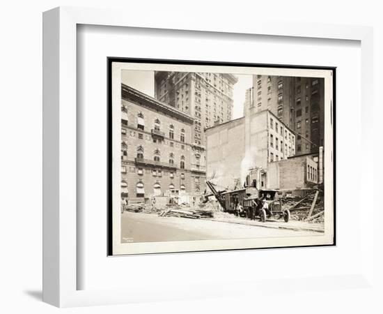 Excavations at the Building Site for the Aeolian Company Building at 5th Avenue and 54th Street,…-Byron Company-Framed Giclee Print