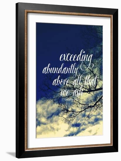 Exceeding Abundantly Above All That We Ask-Vintage Skies-Framed Giclee Print