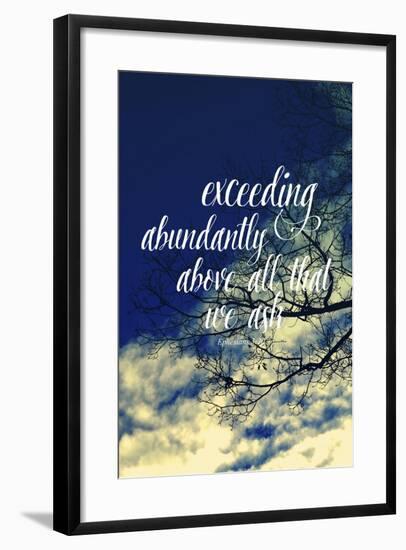 Exceeding Abundantly Above All That We Ask-Vintage Skies-Framed Giclee Print