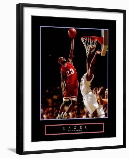 Excel: Basketball-null-Framed Art Print