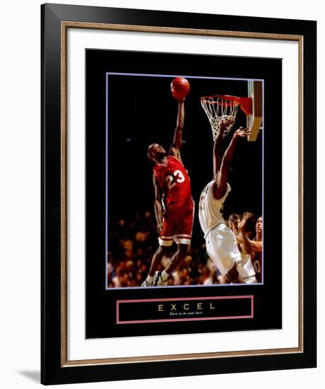 Excel: Basketball-null-Framed Art Print