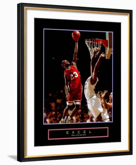 Excel: Basketball-null-Framed Art Print