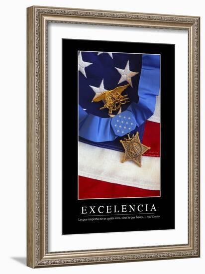 Excelencia. Cita Inspiradora Y Póster Motivacional-null-Framed Photographic Print