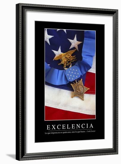 Excelencia. Cita Inspiradora Y Póster Motivacional-null-Framed Photographic Print