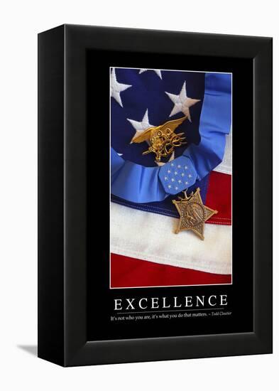 Excellence: Inspirational Quote and Motivational Poster-null-Framed Premier Image Canvas