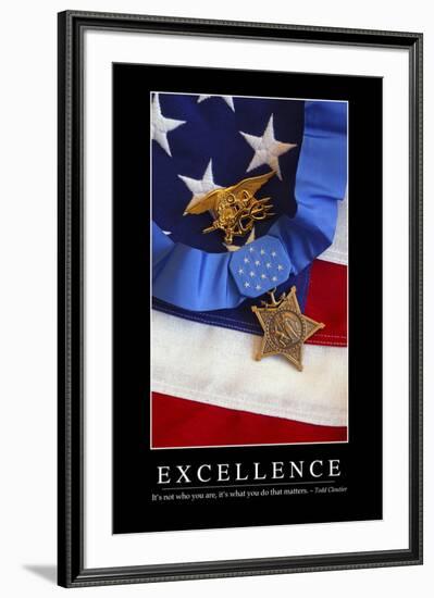 Excellence: Inspirational Quote and Motivational Poster-null-Framed Photographic Print