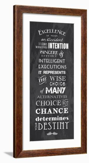 Excellence is Never an Accident-Veruca Salt-Framed Art Print