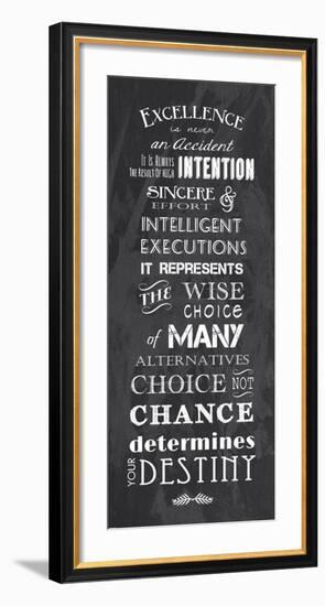 Excellence is Never an Accident-Veruca Salt-Framed Art Print