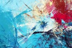 Bright Artistic Splashes. Abstract Painting Color Texture. Modern Futuristic Pattern. Blue and Pink-Excellent backgrounds-Art Print