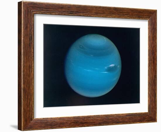 Excellent Narrow-Angle Camera Views of the Planet Neptune Taken from Voyager 2 Spacecraft-null-Framed Photographic Print