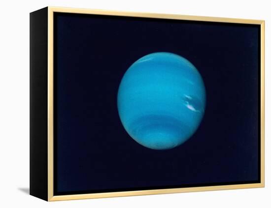 Excellent Narrow-Angle Camera Views of the Planet Neptune Taken from Voyager 2 Spacecraft-null-Framed Premier Image Canvas