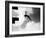 Excellent of Man Silhouetted Against Sky Doing Back Dive Off High Board-Rex Hardy Jr.-Framed Photographic Print