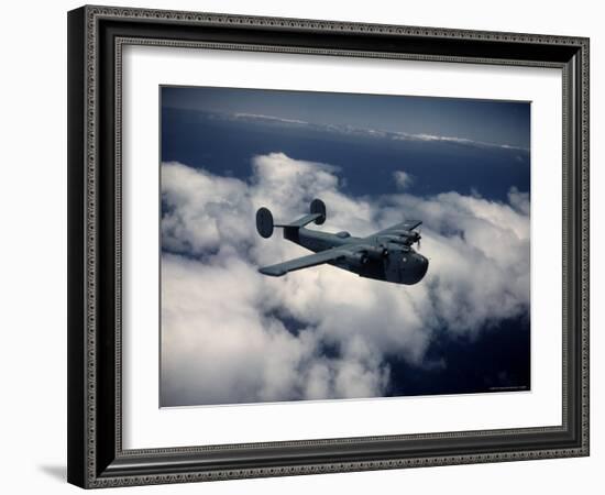 Excellent of Us Navy Plane, the Consolidated Pb2Y 2 Patrol Bomber, in Flight-Peter Stackpole-Framed Photographic Print