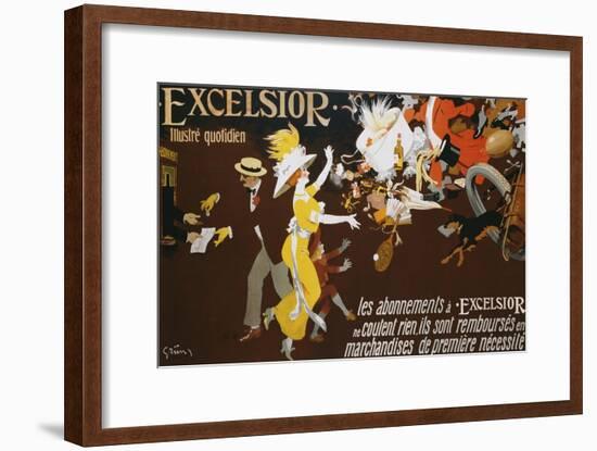 Excelsior Poster-Jules-Alexandre Gr?n-Framed Giclee Print