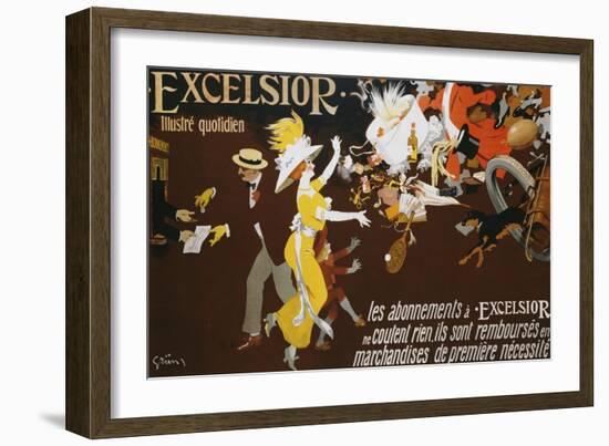 Excelsior Poster-Jules-Alexandre Gr?n-Framed Giclee Print