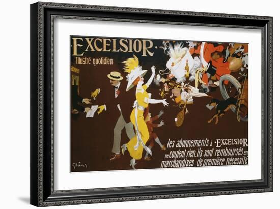 Excelsior Poster-Jules-Alexandre Gr?n-Framed Giclee Print