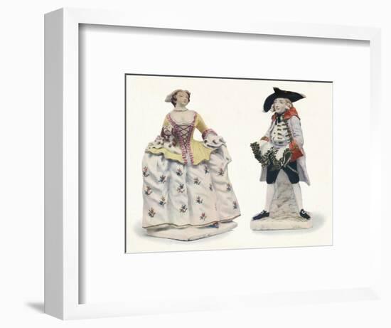 'Exceptionally Rare Bow Porcelain Figures Decorated in Colours', c1750-Unknown-Framed Giclee Print