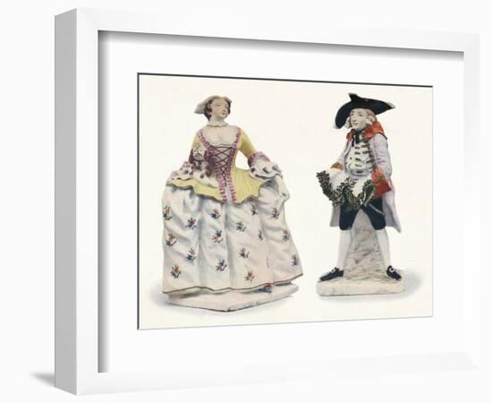 'Exceptionally Rare Bow Porcelain Figures Decorated in Colours', c1750-Unknown-Framed Giclee Print