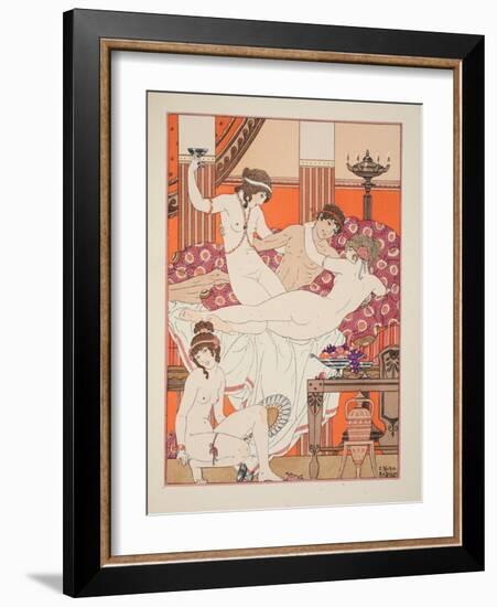 Excess of Wine and Women, Illustration from 'The Works of Hippocrates', 1934 (Colour Litho)-Joseph Kuhn-Regnier-Framed Giclee Print