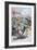 Excesses of British Soldiers in a Railway Station, 1902-null-Framed Giclee Print