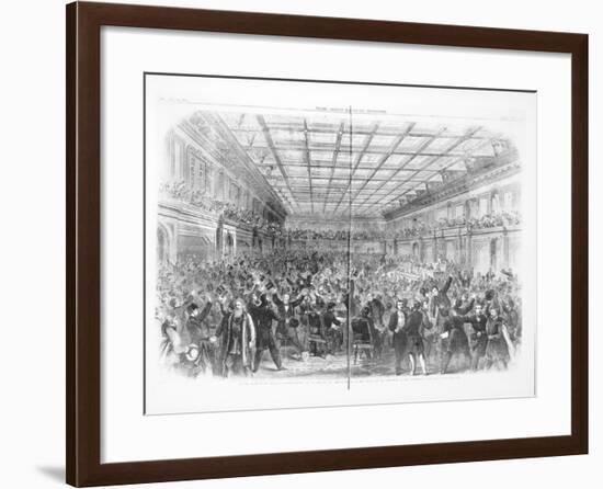 Exciting Scene in the House of Representatives, January 31st 1865-null-Framed Giclee Print