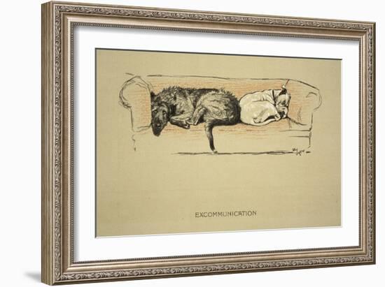 Excommunication, 1930, 1st Edition of Sleeping Partners-Cecil Aldin-Framed Giclee Print