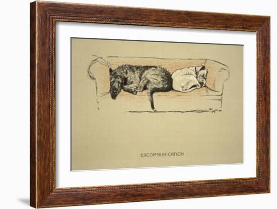Excommunication, 1930, 1st Edition of Sleeping Partners-Cecil Aldin-Framed Giclee Print