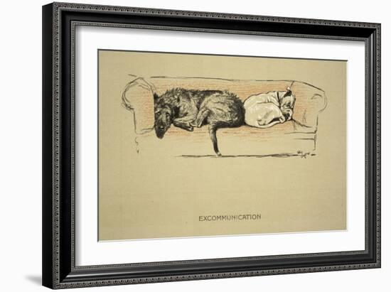 Excommunication, 1930, 1st Edition of Sleeping Partners-Cecil Aldin-Framed Giclee Print