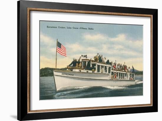 Excursion Cruiser, Lake Coeur d'Alene, Idaho-null-Framed Art Print